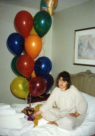 Peyton on her 21st birthday, 1995
